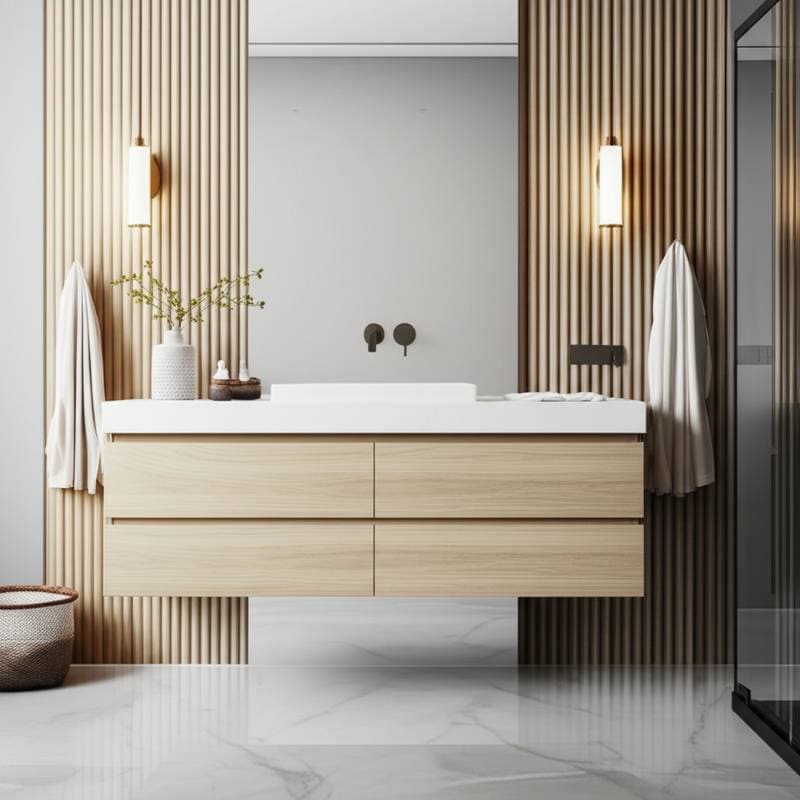 Image for Floating Vanities That Make Small Baths Feel Twice as Large