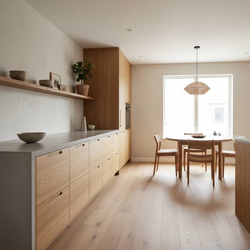 Image for Japandi Cabinets: Fewer Uppers, More Calm in Your Kitchen