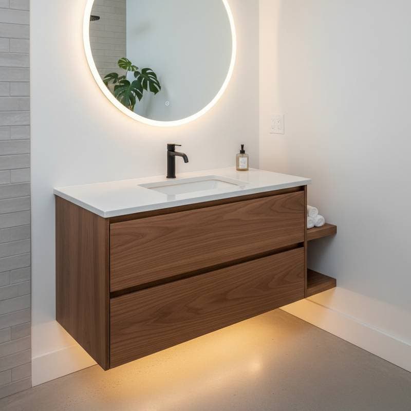 Image for Floating Vanities Make Small Bathrooms Feel Bigger