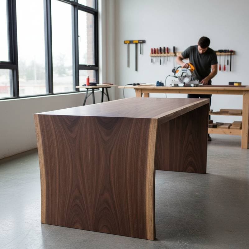 Image for Walnut Waterfall Edges Blend Craft With Clean Lines