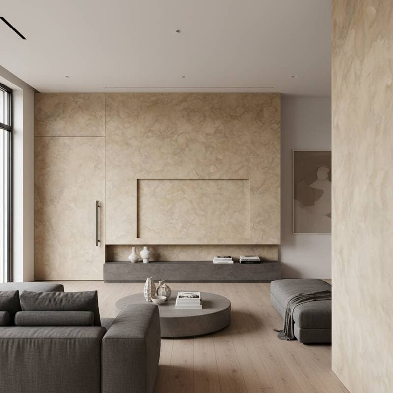 Image for Venetian Plaster Transforms Wood Into Stone-Like Luxury