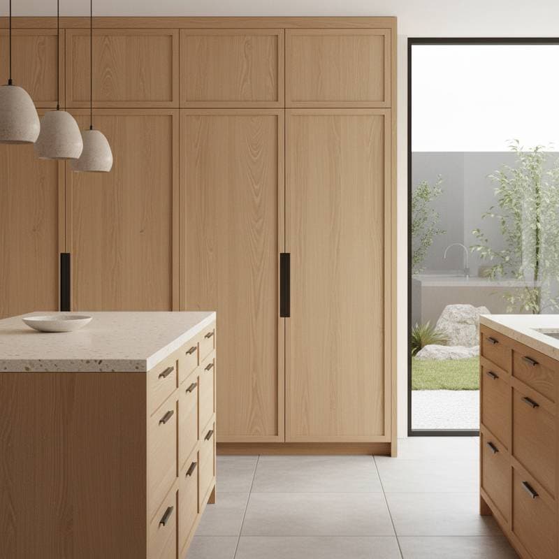 Image for Why Minimal Hardware Elevates Japandi Shaker Cabinets