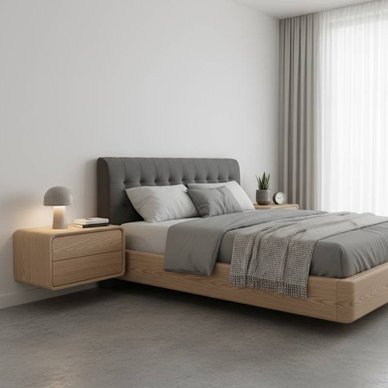 Featured image for Floating Nightstands Reclaim Four Square Feet Per Bedroom