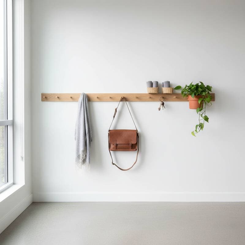 Image for Shaker Peg Rails Turn Walls Into Minimalist Storage