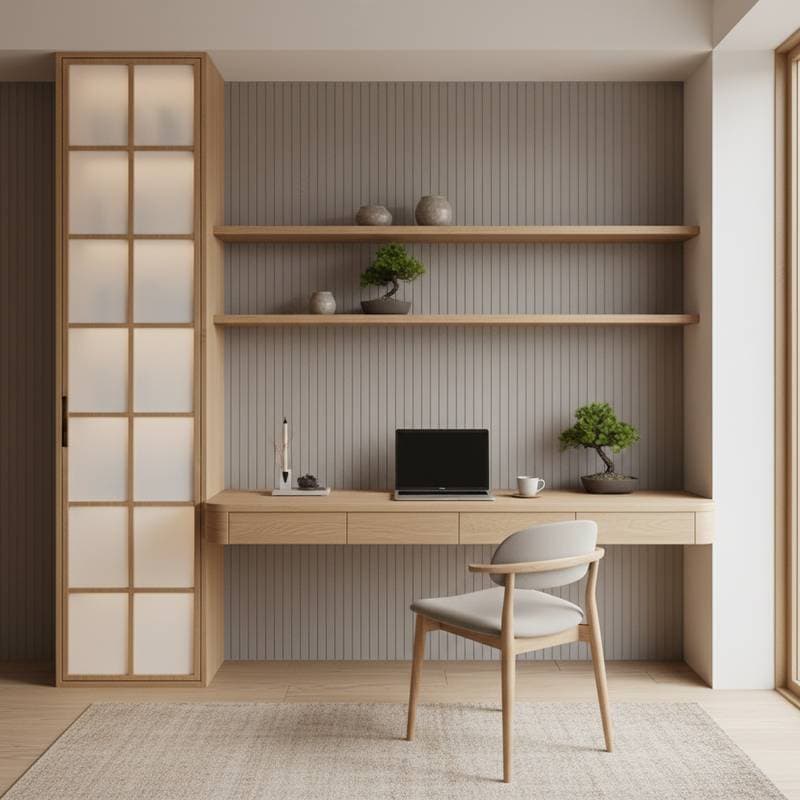 Featured image for Japandi Built-In Desks Blend Calm and Function