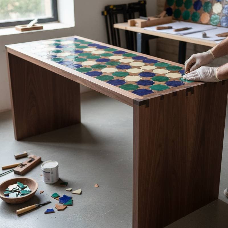 Featured image for Moroccan Tile Meets Fine Joinery in Custom Furniture