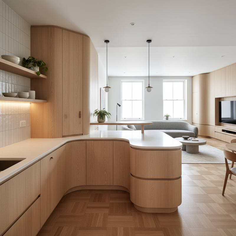 Image for Why Curved Cabinetry Softens Corners and Improves Flow