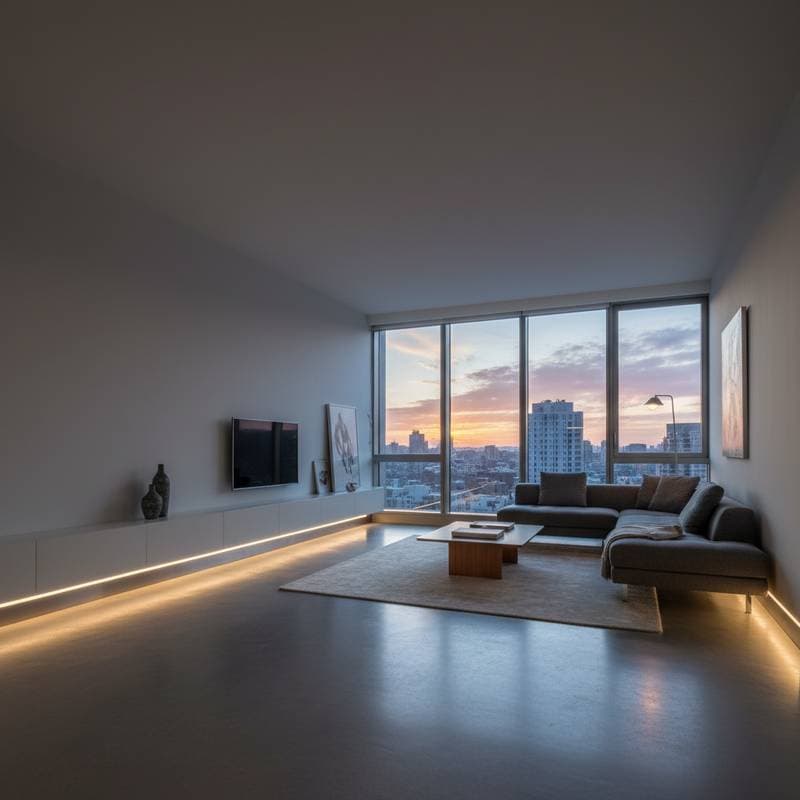 Image for Hidden LED Baseboards Cut Evening Light Costs 40%