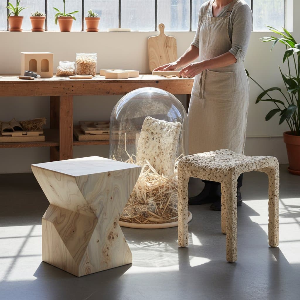 Image for Mycelium Furniture: Growing Wood from Agricultural Waste