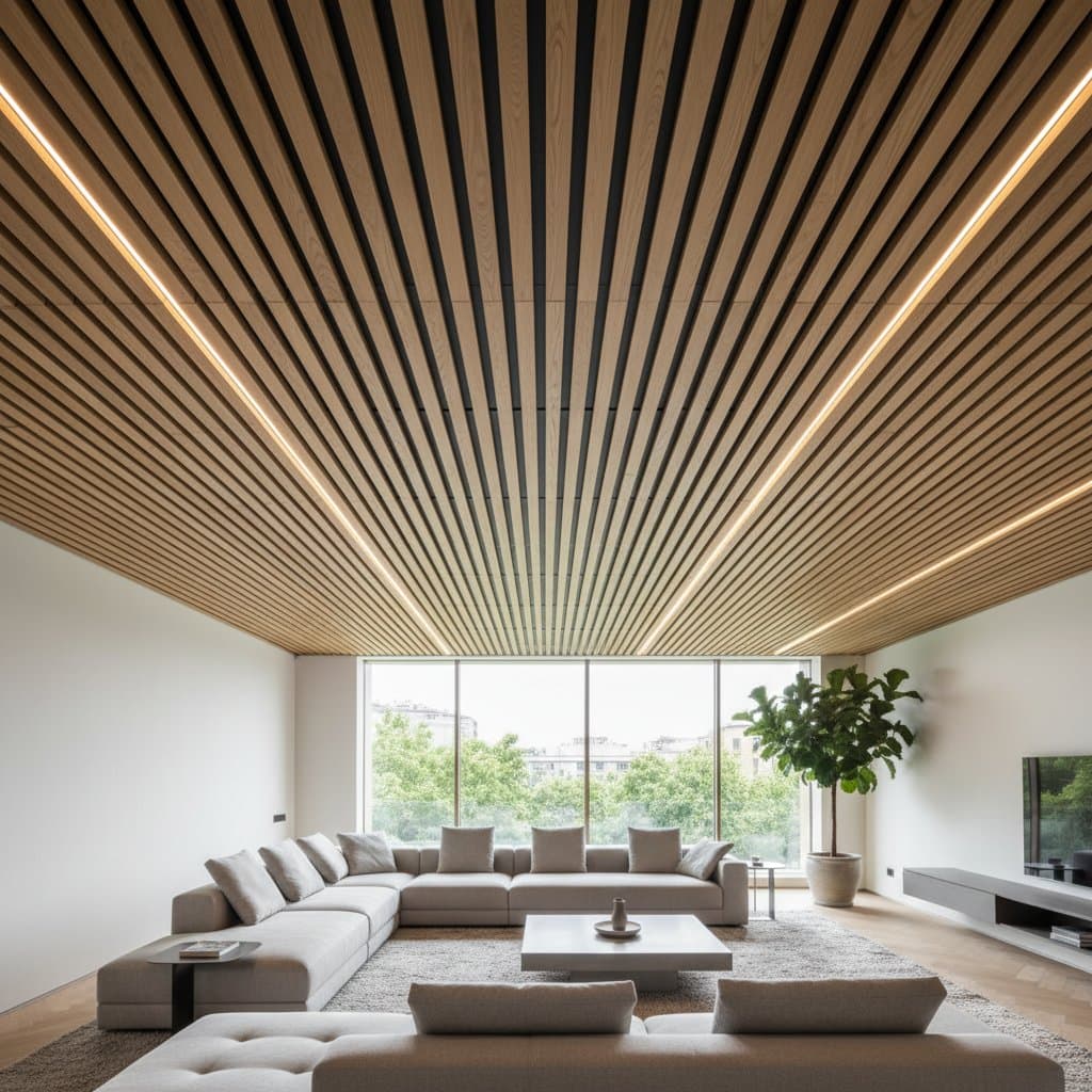 Image for Wood Slat Ceilings Solve Echo Problems Fast