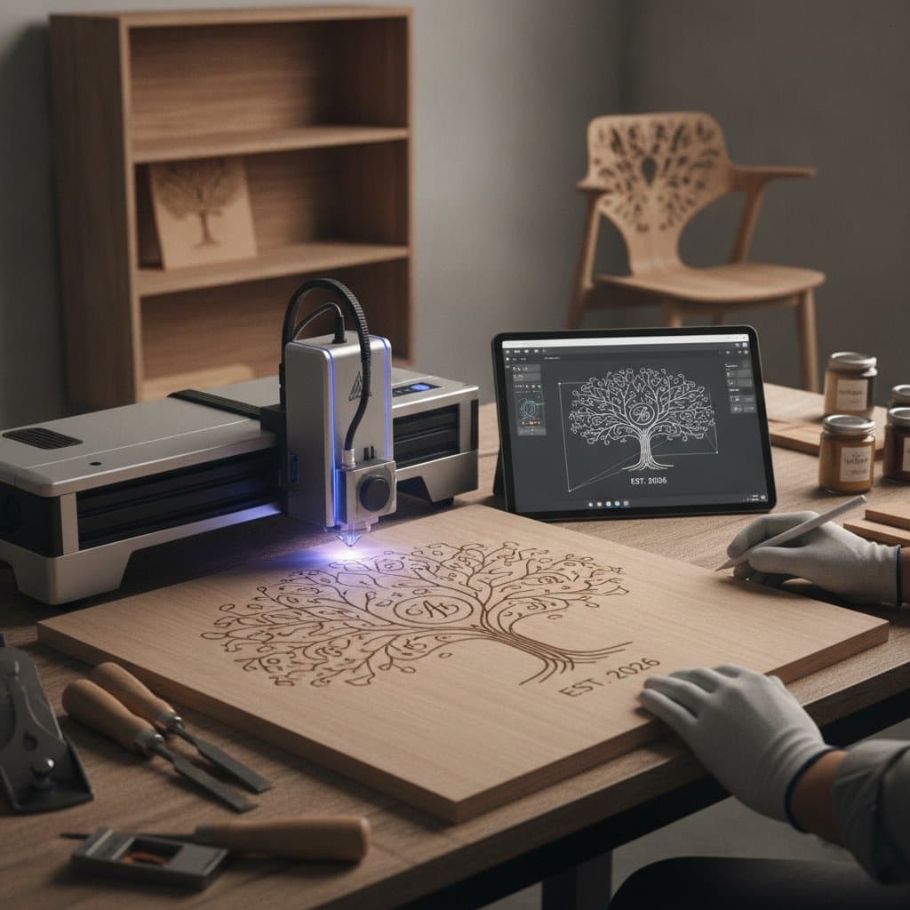 Featured image for AI Laser Engraving Turns DIY Furniture Personal