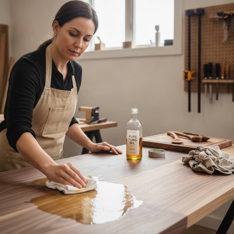 Featured image for Why Woodworkers Are Ditching Poly for Tung Oil