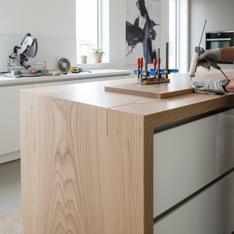 Featured image for Perfect Miter Joints for Waterfall Countertops