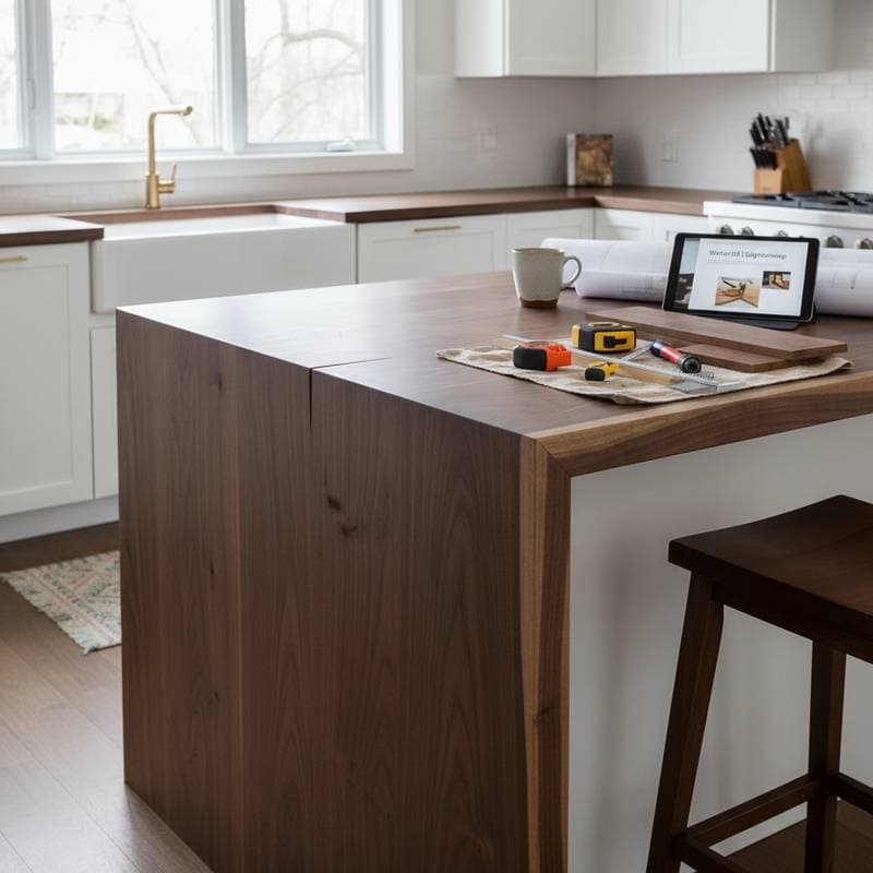 Featured image for Wood Waterfall Edges Cost 75% Less Than Stone