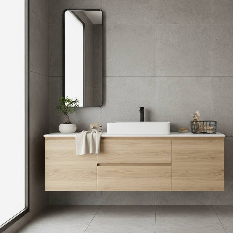 Featured image for Build a Japandi Floating Vanity in 2-4 Days