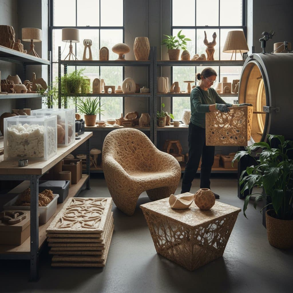 Featured image for Mycelium Grows Furniture in 10 Days, Cuts Carbon by Half