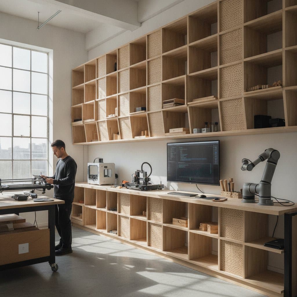 Featured image for Code-Driven Shelving Adapts Form to Space