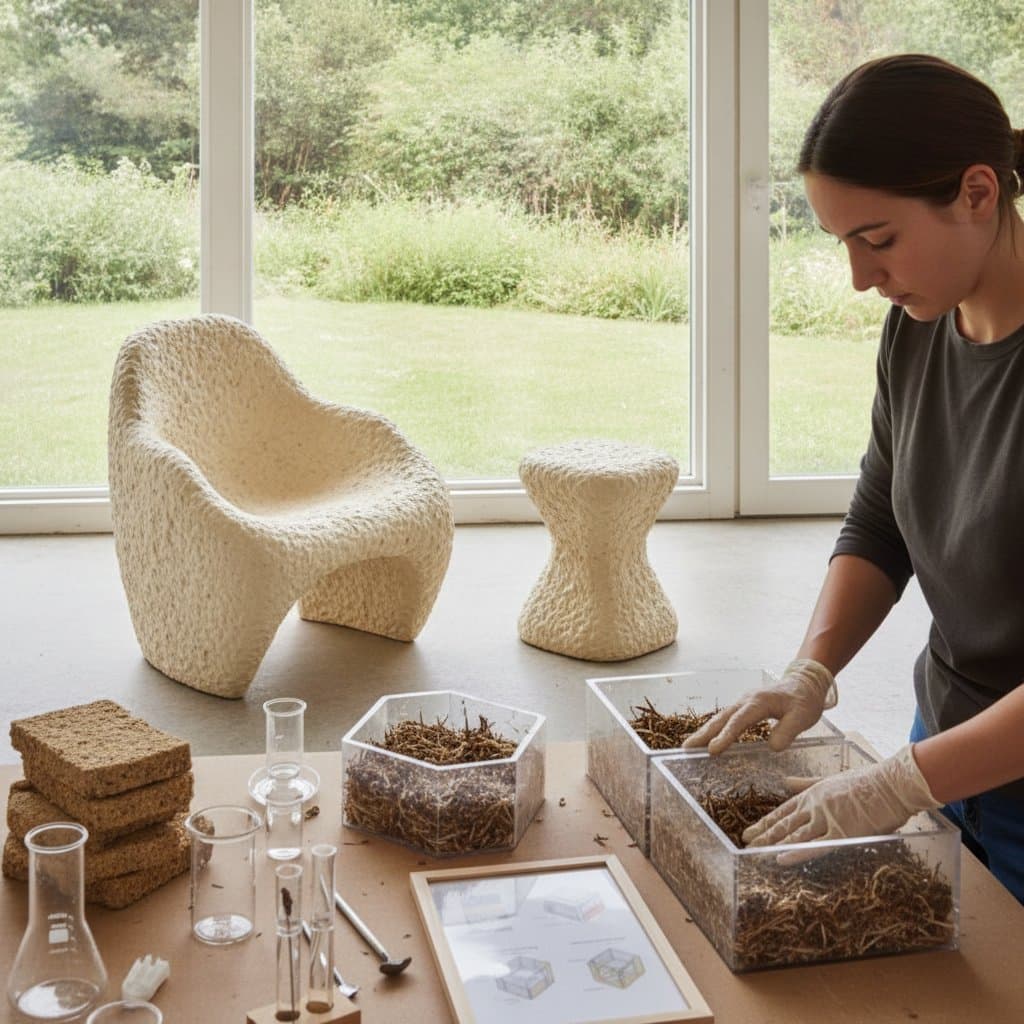 Featured image for Mycelium Furniture: Growing Materials Instead of Cutting Them